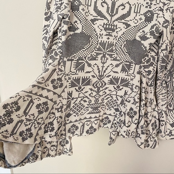 FREE PEOPLE Cream Peacock Crossstitch Needlepoint Jacket​ - Picture 9 of 14